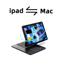 Magic Keyboard Case For ipad Pro 11 2021 2020 2018 Air 4 5 10.9 2022 Korean With Trackpad Backlit Keyboard Cover 360°Rotatable