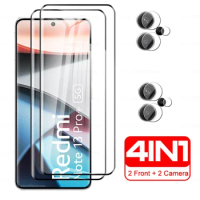4in1 For Xiaomi Redmi Note 13 Pro+ Screen Protector Curved Tempered Glass For Redmi Note 13 Pro Plus Camera Lens Protective Film