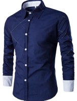 baju lelaki kemeja lengan panjang Man long sleeve men shirt casual business wear colar korean style 