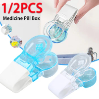 1/2PCS Portable Pill Box Anti Pollution Pill Popper Reusable Medication Dispenser Pill Taker Cup Travel Medicine Organizer Box