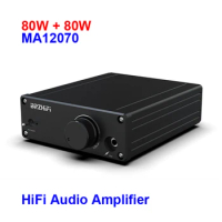 2*80W Infineon MA12070 Digital Audio Power Amp MA12070P Speakers 20W~200W HiFi Stereo Amplifier Class D Aux DC15-19V