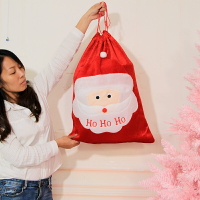 圣誕節禮物袋紅色大福袋圣誕老人裝飾品派對用品新年兒童糖果袋