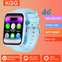KGG 4G Kids Smart Watch Phone 1.83 inch HD Screen GPS WIFI LBS IP67 Waterproof Remote Monitor Children Smartwatch Camera 1G+8G