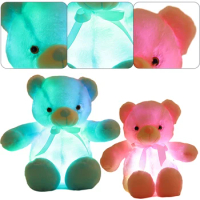 30cm LED Teddy Bear Creative Gift Light Up Teddy Bear Colorful Glowing Teddy Bear for Valentine Christmas Birthday