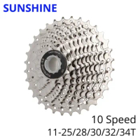 Sunshine Road Bike Cassete 10v 11/30 Steel 10 Speed Cassette Roadbike 34T 28T HG K7 10v for Shimano Ultegra 6700 5700 4700 Sram