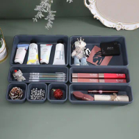 8PCs Drawer Organizers Separator for Home Office Desk Stationery Storage Box for Kitchen Bathroom Women Makeup Organizer Boxes