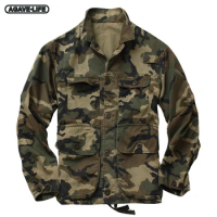 Men's Military Jacket Bomber Combat Jacket Autumn Men Tactical Cargo Jacket Cotton Camouflage Flight Hiking Men Outdoor Clothing