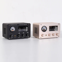 Tube Preamplifier 4 In 2 Out HIFI Preamplifier 6H3N Tube 5332 Op-amp Chip High Power Headphone Amplifier High Bass Adjustable