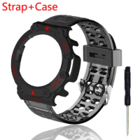 2IN1 TPU Clear Band For Amazfit T-rex 2 Strap Wristband Bracelet T rex 2 Case PC Hard Cover Protective shell Bumper