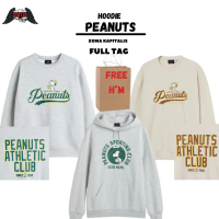 Ready- (3.3) Hoodie Crewneck HM Peanuts Grey Cream FREE PAPAER BAG Full Tag Jacket Sweater Cartoon K