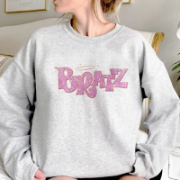 Bratz hoodies women long sleeve top anime aesthetic graphic pulls tracksuit female Winter clothes