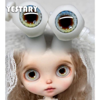 YESTARY BJD Doll Accessories Doll Eyes Chips For Blythe 14MM Handmade Engraved Drip Glue Eye Piece For BJD Toys Girl Boy Gift
