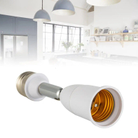 180 Degree Bendable E26/E27 Light Bulb Socket Extender, E27 to E27 Adjustable Socket Converter