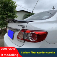 For R Style Real Carbon Fiber Spoiler WING OLD Toyota Corolla Car Trunk Rear Tail Accessories 2006-2013 Year
