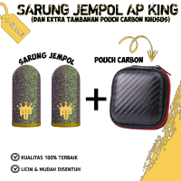 Sarung Jempol Gaming AP + Pouch Box Carbon Aksesoris Game Free Fire & Mobile Legends By Andra ST