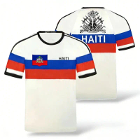 Áo thun bóng đá Haiti mẫu mới năm 2026, áo thể thao thường ngày, áo bóng đá Haiti, tùy chỉnh tên miễ