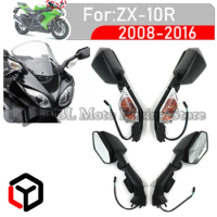For KAWASAKI ZX10R ZX-10R ZX 10R 2008 2009 2010 2011 2012 2013 2014 2015 2016 Motorcycle Rearview Mirror Front Signal Light