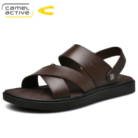 Camel Active 2019 New High Quality Summer Genuine Leather Men Sandals Comfortable Cow Leather Shoes Fashion Casual Shoes 19366