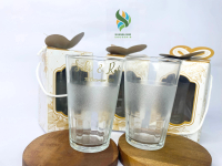 48pcs Souvenir Gelas HS Kaca Motif Tumbler Mug Minum Custom Sablon