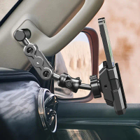 A-Pillar Mounted Phone Holder - Waterproof & Shockproof Aluminum Alloy, Dual Patent Design for Secur