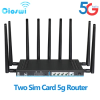 AX3000 5G Router Dual SIM Card Wifi6 3000Mbps Openwrt DDR4 1GB 4 Gigabit LAN USB3.0 MU-MIMO 9 Antenna 5GHZ 5g WiFi Router
