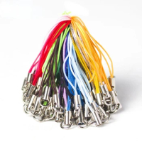 50/100Pcs Colorful Lanyard Lasso Belt Rope Jump Ring Lanyard Set DIY Keychain Pendant Key Ring Accessories Crafts Wholesale