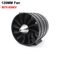 120MM Duct 12-blades Fan 10~12S Lipo 5075 630KV Brushless Motor set Suitbale for Hobbywing FlyFun 160A HV ESC RC FPV Drones DIY