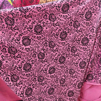 Kain Bahan Spandek motif bunga bludru/bahan kebaya motif terbaru (harga per setengah) katun