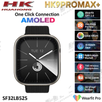 New HK9 PRO MAX Plus Smart Watch AMOLED ChatGPT 2GB ROM HK9 PRO Max+ BT Call AI Watch Face NFC Game Compass Music Smartwatch Men