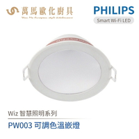 飛利浦 PHILIPS PW003 Wi-Fi WiZ 智慧照明 可調色溫嵌燈 LED崁燈