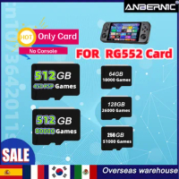 HOT 512GB ANBERNIC RG552 TF Card Preloaded Games for Card ONLY 80000 Games for 512G 256G 128G 64G Retro Handheld Game