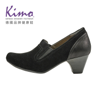 【Kimo】都市氣質秋冬感短絨低跟鞋 女鞋(沉穩黑 KBCWF138083)