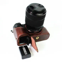 Camera Video Half Bag Case PU Leather 1/4 Screw Mount For Sony ILCE-7M2 A7II A7 II A7R II Bottom Open Body Set