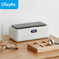 Olayks Ultrasonic Cleaning Machine Portable Cleaner 45000 Hz High Frequency Vibration Wash Cleaner Washing with 5 Modes Timing