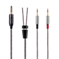 2.5mm/3.5mm/4.4mm Balance cable For sony MDR-Z7/FiiO/Hifiman HE560 HE400se HE1000se 99.9999% single crystal copper upgrade line