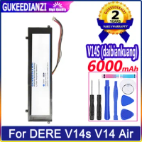 GUKEEDIANZI Laptop Battery 6000mAh For DERE V14s V14 Air Notebook 10 PIN 8 Wire Plug Batteries