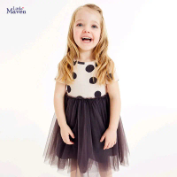 váy thun cotton chấm bi voan Hãng Little Maven