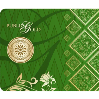 Public Gold 1/2 Dinar 2.125 Gram Au999.9 24K -new