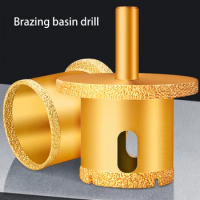 Vacuum Brazed Hole Drill Diamond Hole Saw Drill Core Bits For Marble Tiles Porcelain Tile Washbasin Hole Opener Angle Grinder