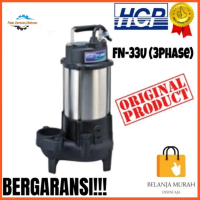 HCP Pompa Celup Air Kotor FN 33 U 3Phase Impeller U Head 8.5M Kapasitas 24m3/H Motor 2HP Bergaransi 
