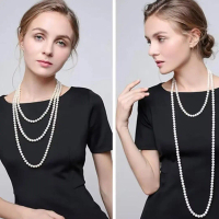 Senada Victory Kalung 2in1 Panjang Juntai Mutiara Layers Aksesoris Wanita TSV9867