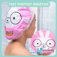 [Topi Mandi PVC Kartun Comel] [TT Homeliving98] Cute Cartoon PVC Shower Cap – Waterproof Bath Hair C
