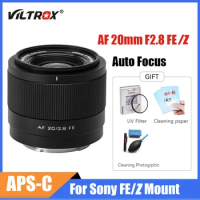 VILTROX AF 20mm F2.8 Camera Lens Full Frame Ultra Wide Angle Auto Focus Lens For Sony FE Nikon Z ZV-E1 A7RV ZV-E10 FX30 Camera