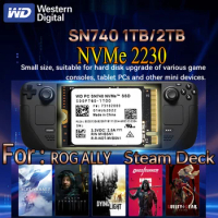 Western Digital M2 SSD WD SN740 2TB M.2 2230 NVMe PCIe Gen 4.0x4 SSD Solid State Drives for Steam Deck Laptop Rog Ally Computer