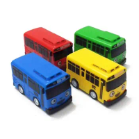 4 Colors Cartoon TAYO Bus Car Mini Pull Back Bus Toys Korean Anime Model Buses Children Educational Toys Kids Birthday Toy Gifts