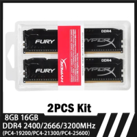 HyperX Memoria DDR4 RAM 16GB 2x8GB 32GB 2x16GB Kit 3200 2400 2666MHz Desktop Memory 288Pins 1.2V PC4-25600 21300 19200 DIMM RAMs