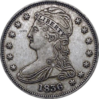 United States Coin 1836 50 Cents Capped Bust Half Dollar Coin Cupronickel Plated Silver Copy Coin