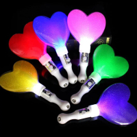 School Party Light Stick Glow Atmosphere Love Stick Mini LED Heart-Shaped Stick Concert School Celeb