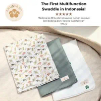 AKUSVARA - Tres Dino Swaddle Set, Bedong Multifungsi untuk Bayi