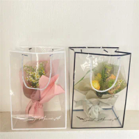 Kawaii PVC Gift Bags Flower Packages Cases For Mother's Days Festival Christmas Gift Flowers Boxes Gift Bag Clothing Cases Dec
